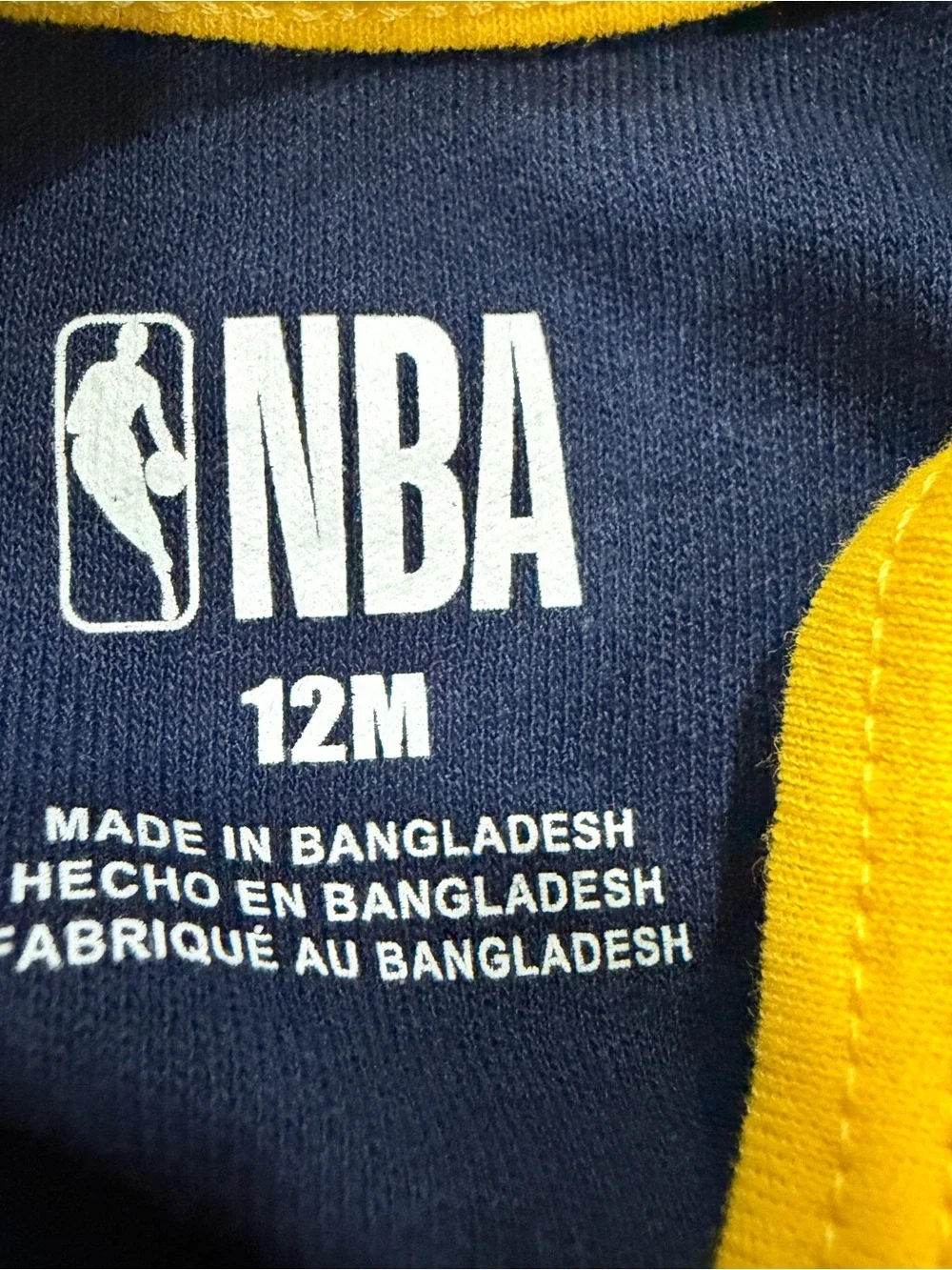 Indiana Pacers Navy & Gold Baby Bodysuit Sz 12M NWT